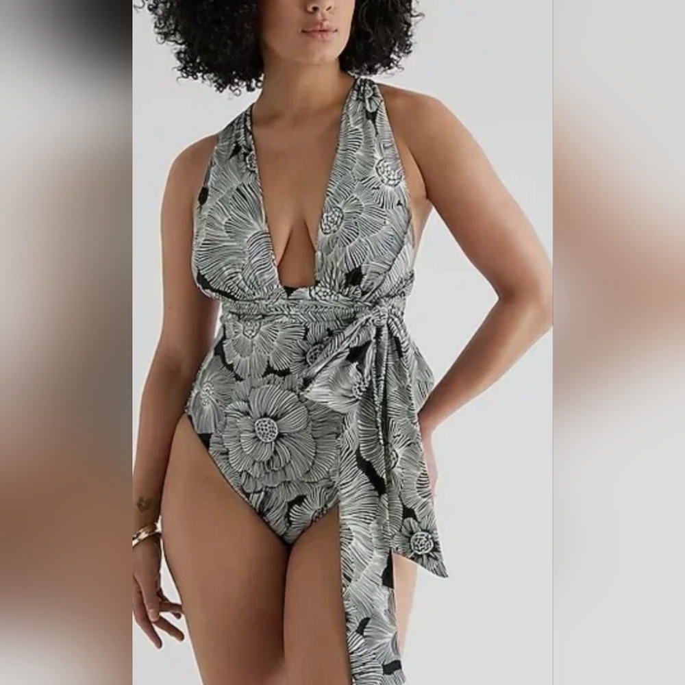 Express Convertible Halter Tie Swimsuit